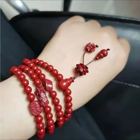 Cinnabar Lotus Meditation Mala - Picture 3 of 6